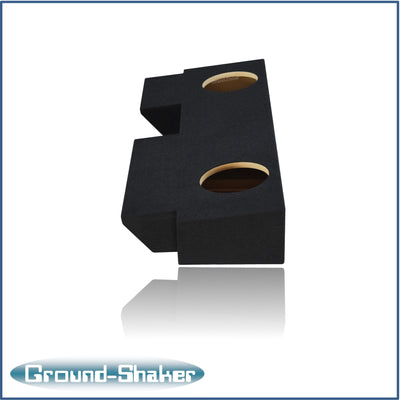 Ground Shaker GS-JPG28B carpeted subwoofer enclosure for the 2019–2026 Jeep Gladiator, alternate angle