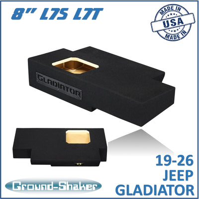 Ground Shaker GS-JPGKK18B carpeted subwoofer enclosure for the 2019–2026 Jeep Gladiator