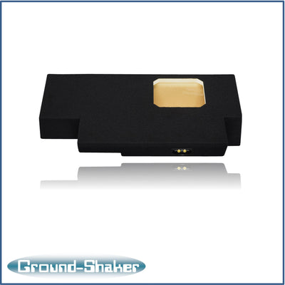 Ground Shaker GS-JPGKK18B carpeted subwoofer enclosure for the 2019–2026 Jeep Gladiator, alternate angle
