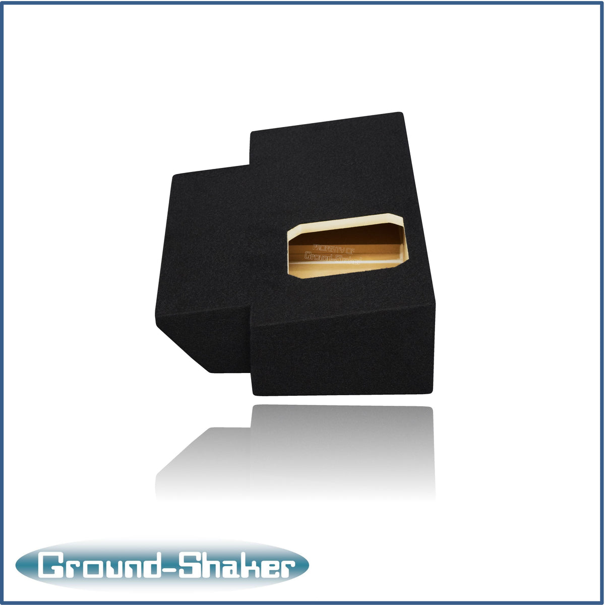 Ground Shaker GS-JPGKK18B carpeted subwoofer enclosure for the 2019–2026 Jeep Gladiator, alternate angle