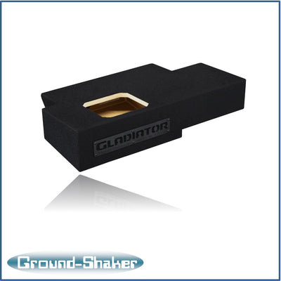 Ground Shaker GS-JPGKK18B carpeted subwoofer enclosure for the 2019–2026 Jeep Gladiator, alternate angle