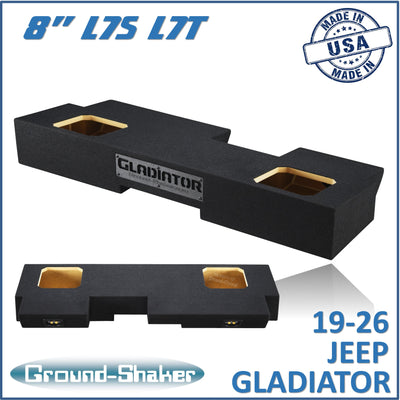 Ground Shaker GS-JPGKK28B carpeted subwoofer enclosure for the 2019–2026 Jeep Gladiator
