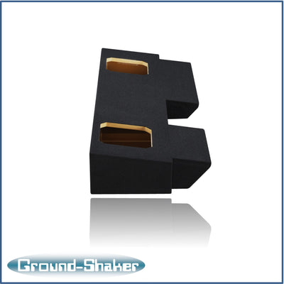 Ground Shaker GS-JPGKK28B carpeted subwoofer enclosure for the 2019–2026 Jeep Gladiator, alternate angle