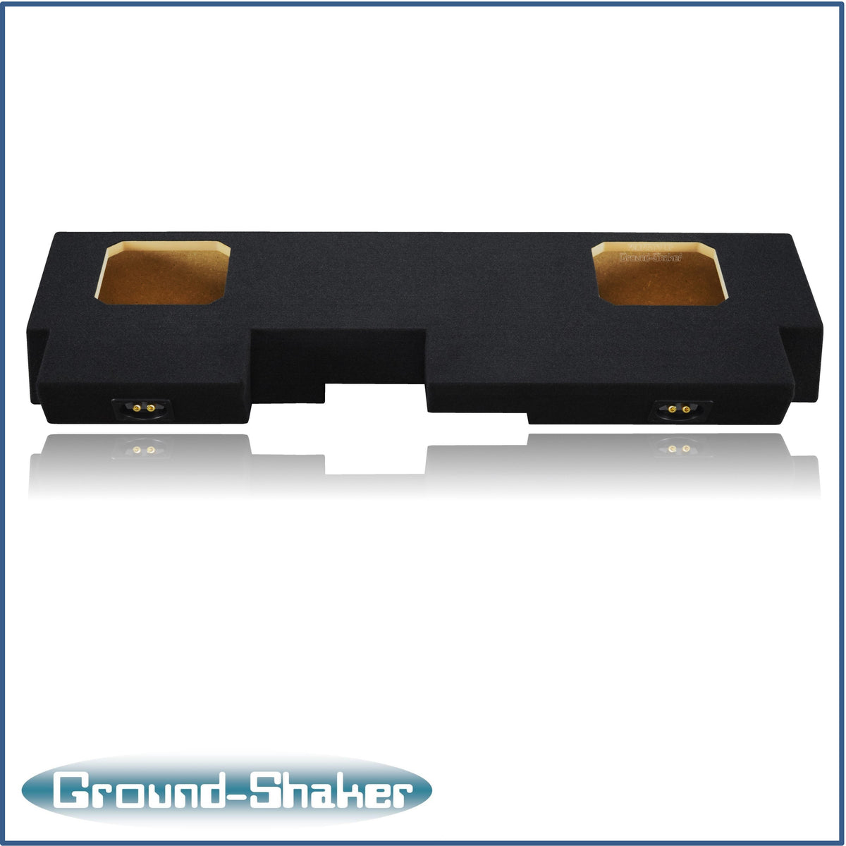 Ground Shaker GS-JPGKK28B carpeted subwoofer enclosure for the 2019–2026 Jeep Gladiator, alternate angle