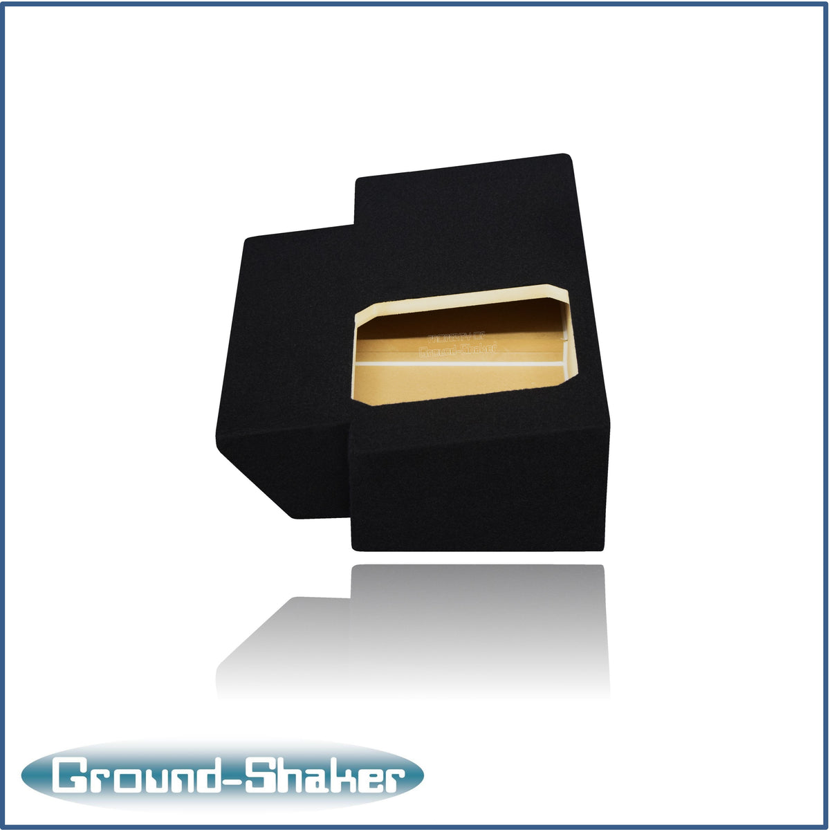 Ground Shaker GS-JPGL7T110B carpeted subwoofer enclosure for the 2019–2026 Jeep Gladiator, alternate angle