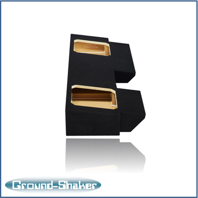 Ground Shaker GS-JPGL7T210B carpeted subwoofer enclosure for the 2019–2026 Jeep Gladiator, alternate angle