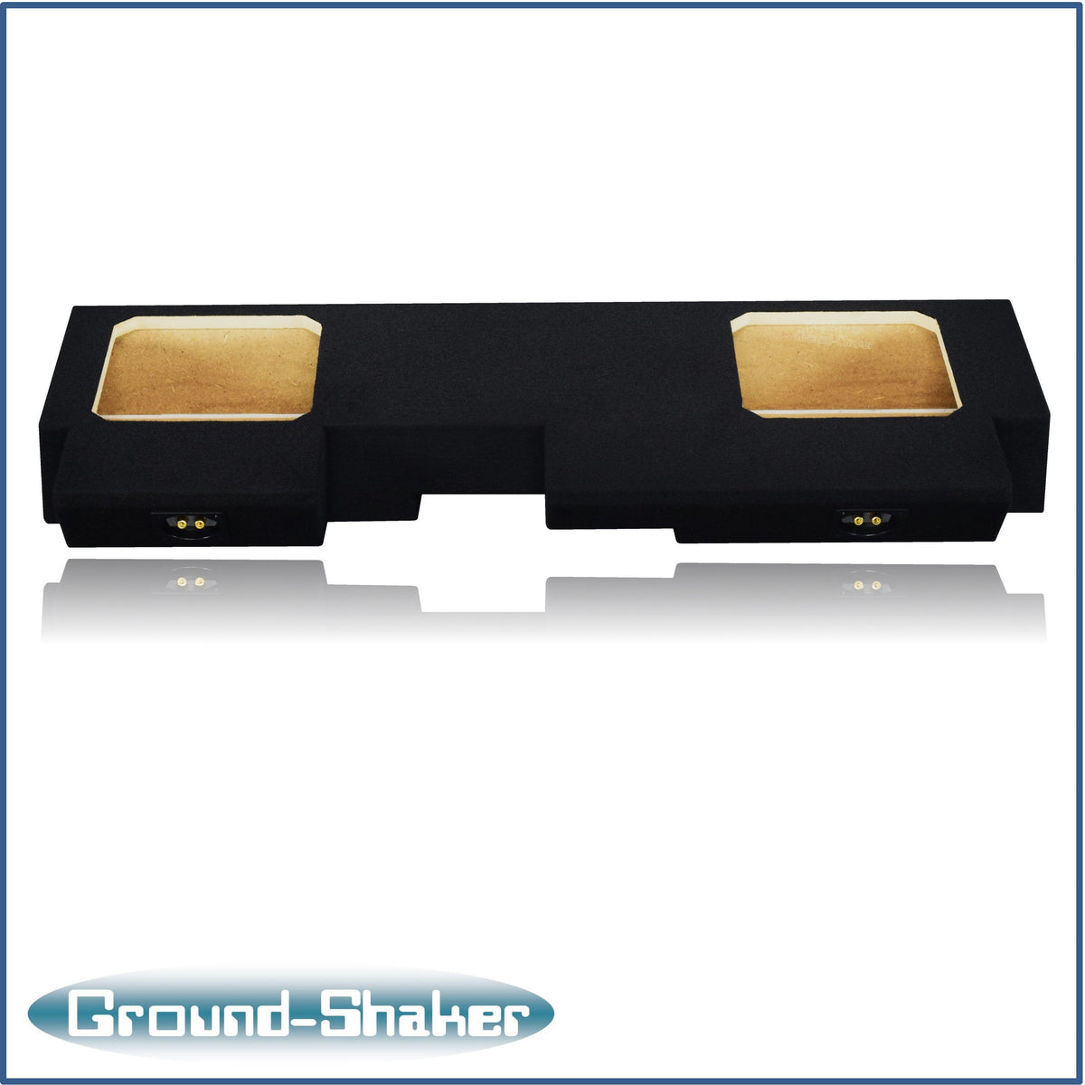 Ground Shaker GS-JPGL7T210B carpeted subwoofer enclosure for the 2019–2026 Jeep Gladiator, alternate angle