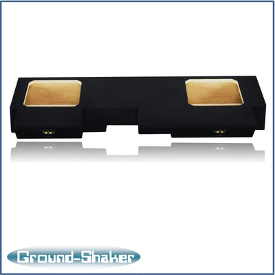 Ground Shaker GS-JPGL7T210B carpeted subwoofer enclosure for the 2019–2026 Jeep Gladiator, alternate angle