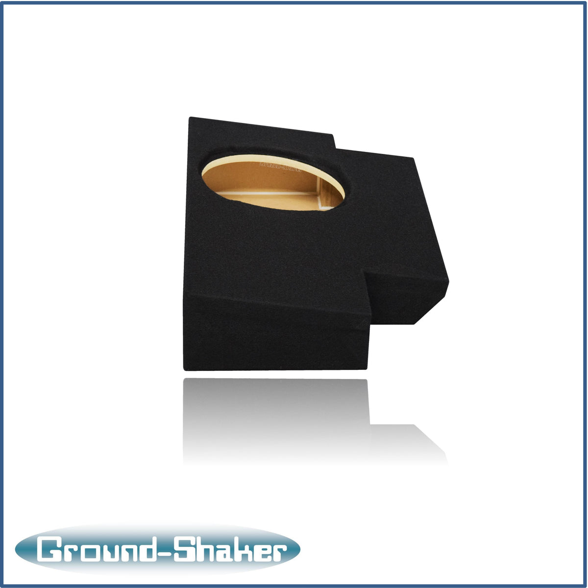 Ground Shaker GS-JPGTW3110B carpeted subwoofer enclosure for the 2019–2026 Jeep Gladiator, alternate angle