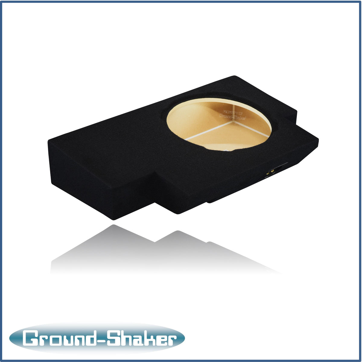 Ground Shaker GS-JPGTW3112B carpeted subwoofer enclosure for the 2019–2026 Jeep Gladiator, alternate angle
