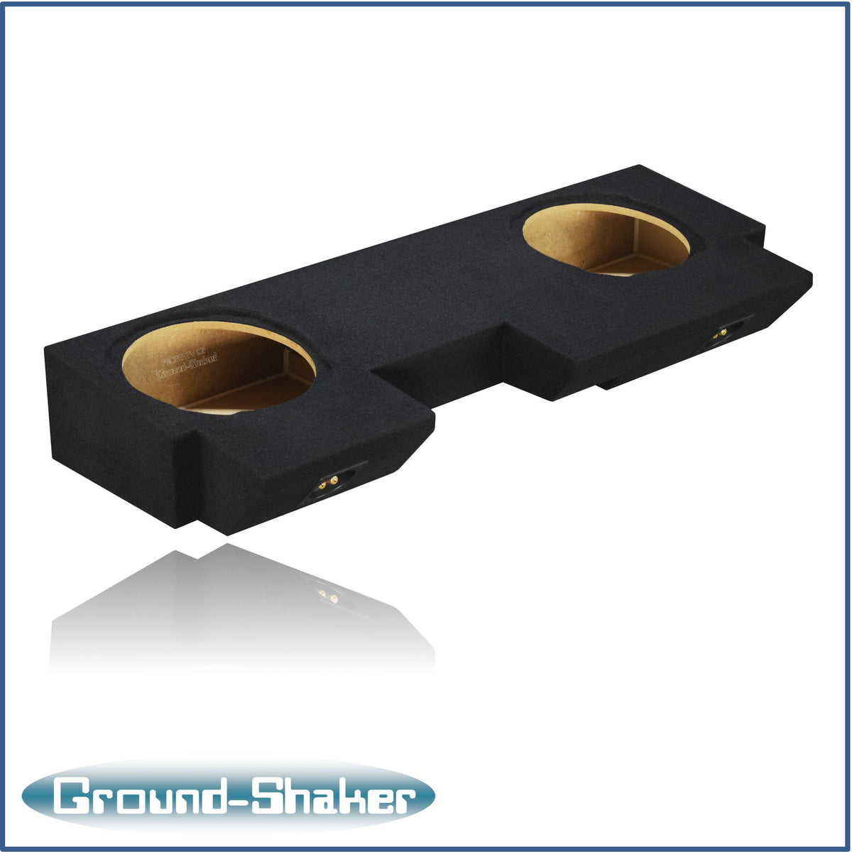 Ground Shaker GS-JPGTW3210B carpeted subwoofer enclosure for the 2019–2026 Jeep Gladiator, alternate angle