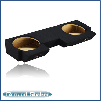 Ground Shaker GS-JPGTW3212B carpeted subwoofer enclosure for the 2019–2026 Jeep Gladiator, alternate angle