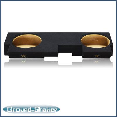 Ground Shaker GS-JPGTW3212B carpeted subwoofer enclosure for the 2019–2026 Jeep Gladiator, alternate angle