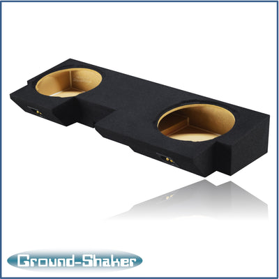 Ground Shaker GS-JPGTW3212B carpeted subwoofer enclosure for the 2019–2026 Jeep Gladiator, alternate angle