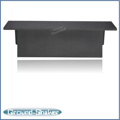 Ground Shaker GS-JPW4DKK212B carpeted subwoofer enclosure for the 2007–2022 Jeep Wrangler Unlimited (4-door), alternate angle