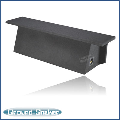 Ground Shaker GS-JPW4DKK212B carpeted subwoofer enclosure for the 2007–2022 Jeep Wrangler Unlimited (4-door), alternate angle