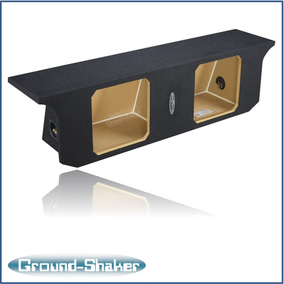 Ground Shaker GS-JPW4DKK212B carpeted subwoofer enclosure for the 2007–2022 Jeep Wrangler Unlimited (4-door), alternate angle