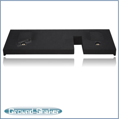 Ground Shaker GS-KF150210B dual 10 inch sealed enclosure for 09–14 Ford F-150 Ext-Cab — terminal detail