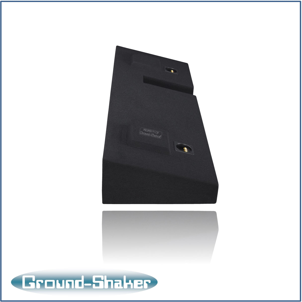 Ground Shaker GS-KF150212B dual 12 inch sealed enclosure for 09–14 Ford F-150 Ext-Cab — angle view