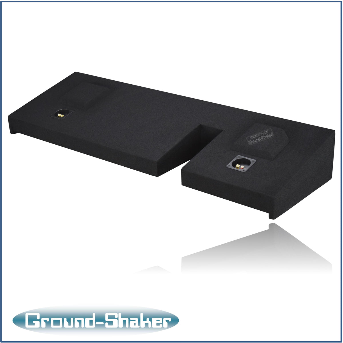 Ground Shaker GS-KF150212B dual 12 inch sealed enclosure for 09–14 Ford F-150 Ext-Cab — carpet finish detail