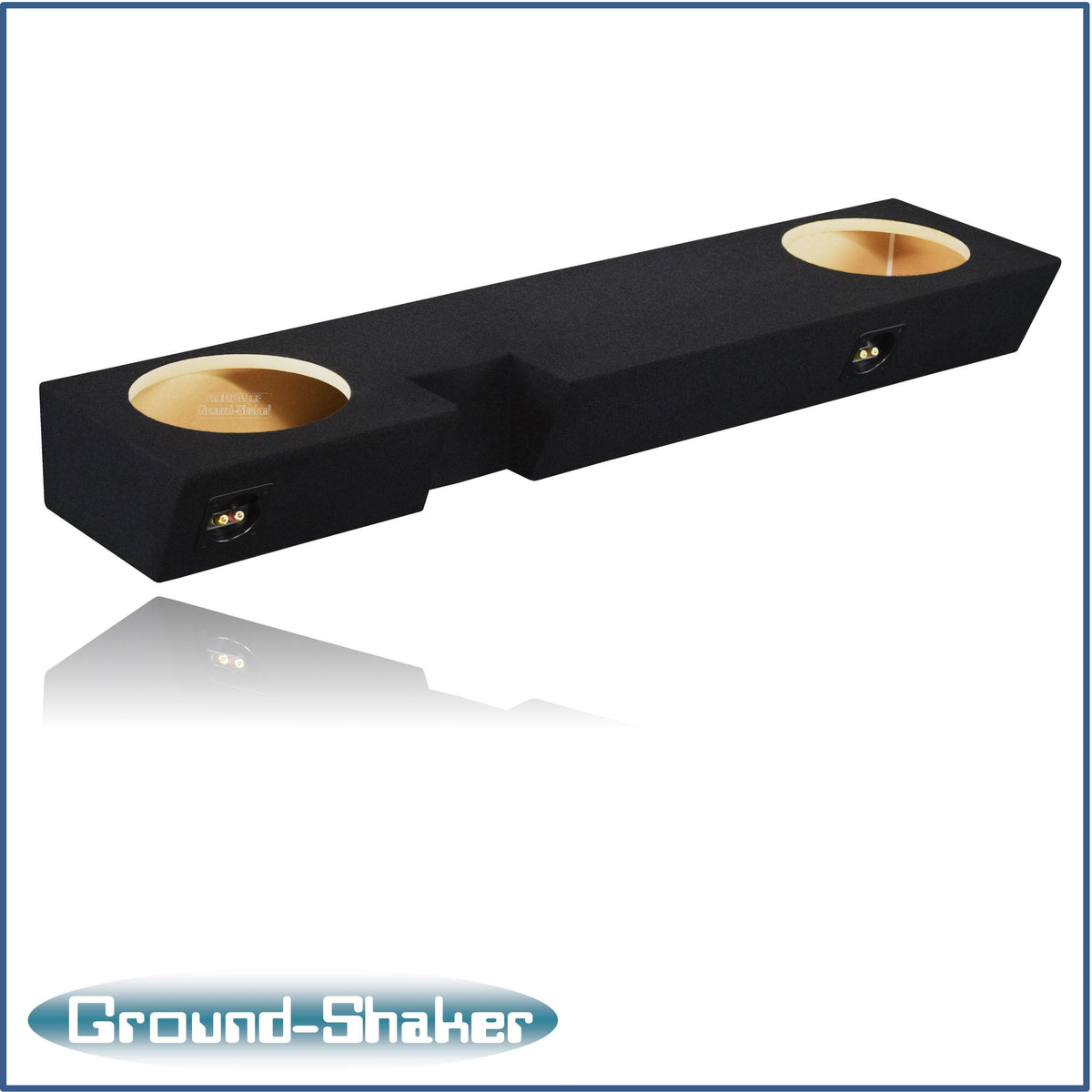 Ground Shaker dual 10 inch sealed sub box for 02-16 Ford F-250 Ext Cab, side profile