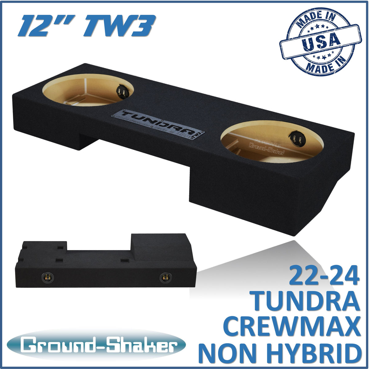 Ground Shaker GS-KTOYTW3212B subwoofer enclosure for Fits 22–26 Toyota Tundra CrewMax
