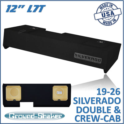 GS-LCHVL7T212B subwoofer enclosure for Fits 19–26 Chevy Silverado Crew Cab