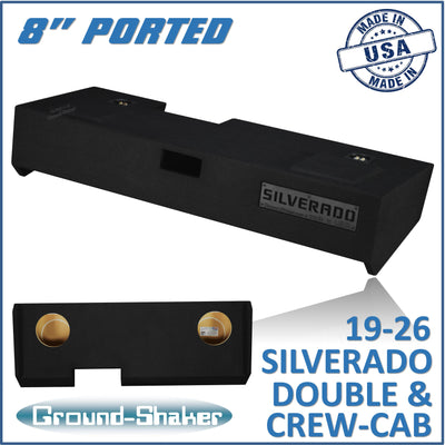 GS-LCHVP28B subwoofer enclosure for Fits 19–26 Chevy Silverado Crew Cab