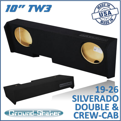 GS-LCHVTW3210B subwoofer enclosure for Fits 19–26 Chevy Silverado Crew Cab