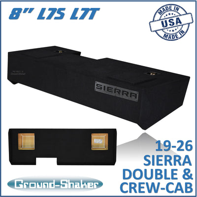 Ground Shaker GS-LGMKK28B subwoofer enclosure for Fits 19–26 GMC Sierra Crew Cab