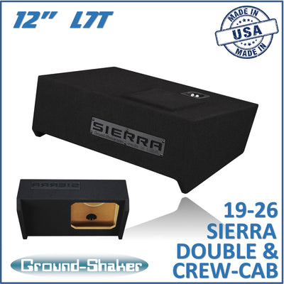 Ground Shaker GS-LGML7T112B subwoofer enclosure for Fits 19–26 GMC Sierra Crew Cab