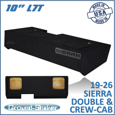 Ground Shaker GS-LGML7T210B subwoofer enclosure for Fits 19–26 GMC Sierra Crew Cab