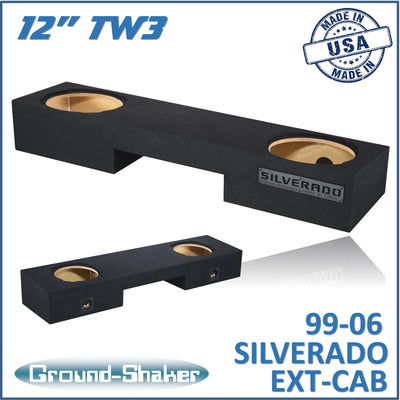 GS-NCHVTW3212B subwoofer enclosure for Fits 99–06 Chevy Silverado Extended Cab