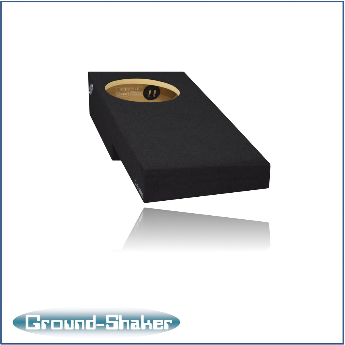 Ground Shaker GS-NF150110B 10 inch sealed enclosure for 00–03 Ford F-150 Ext-Cab — angle view