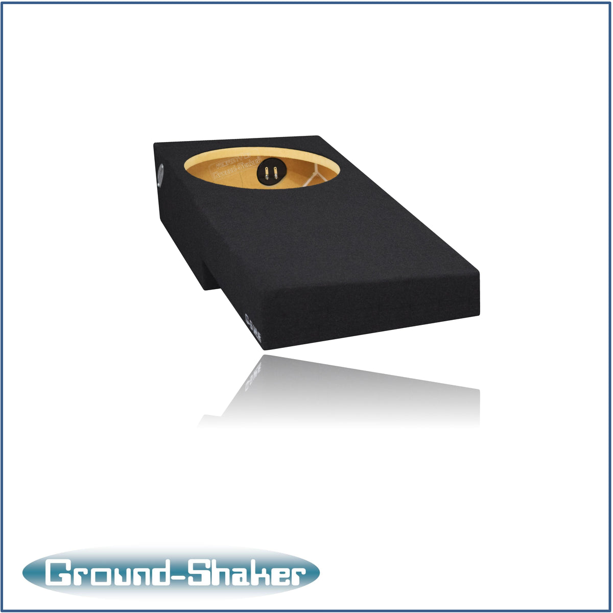 Ground Shaker GS-NF150112B 12 inch sealed enclosure for 00–03 Ford F-150 Ext-Cab — angle view