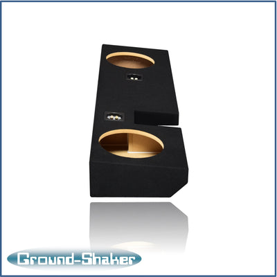 Ground Shaker GS-NF150210B dual 10 inch sealed enclosure for 00–03 Ford F-150 Ext-Cab — angle view