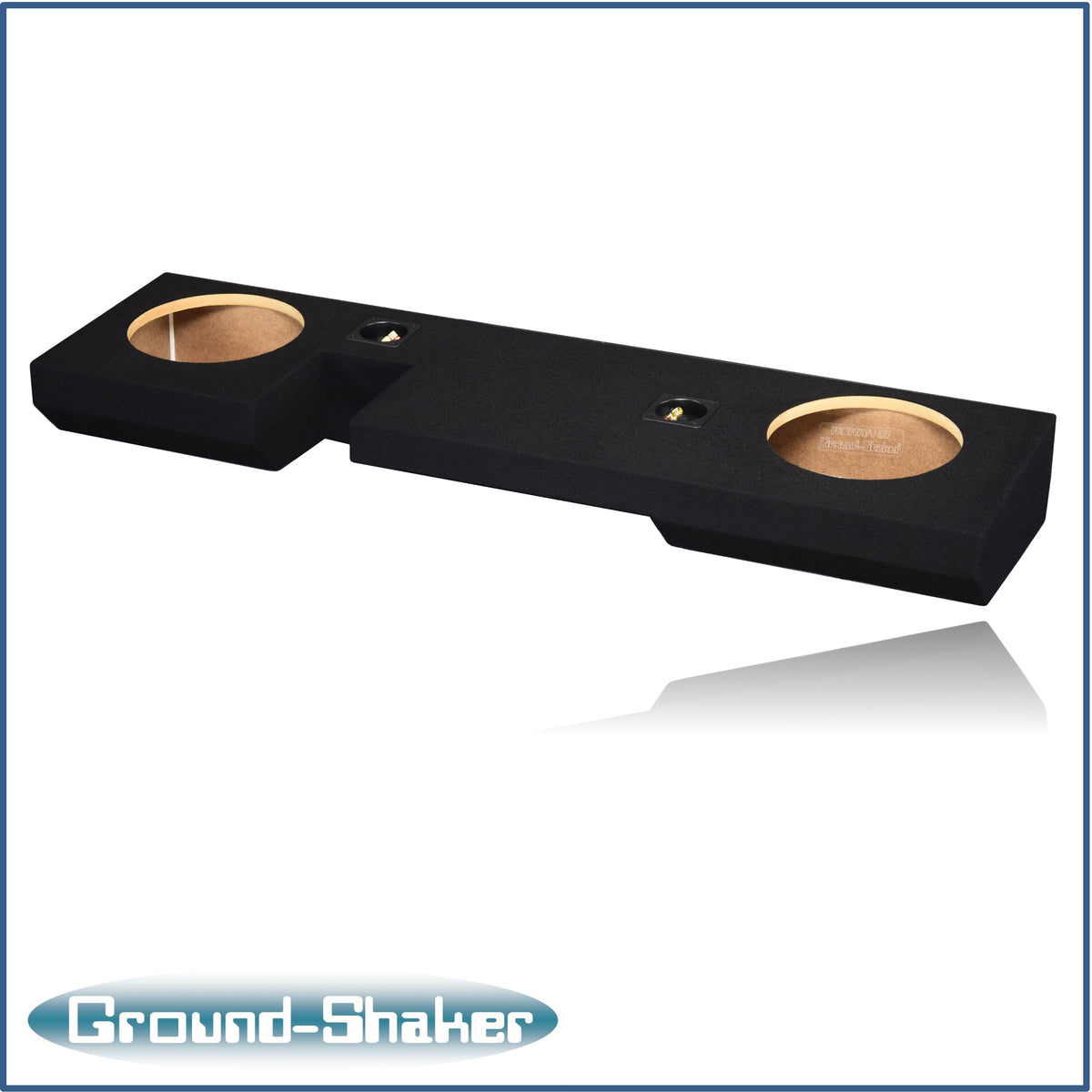 Ground Shaker GS-NF150210B dual 10 inch sealed enclosure for 00–03 Ford F-150 Ext-Cab — carpet finish detail