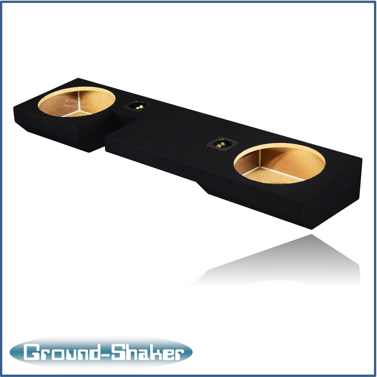Ground Shaker GS-NF150212B dual 12 inch sealed enclosure for 00–03 Ford F-150 Ext-Cab — carpet finish detail