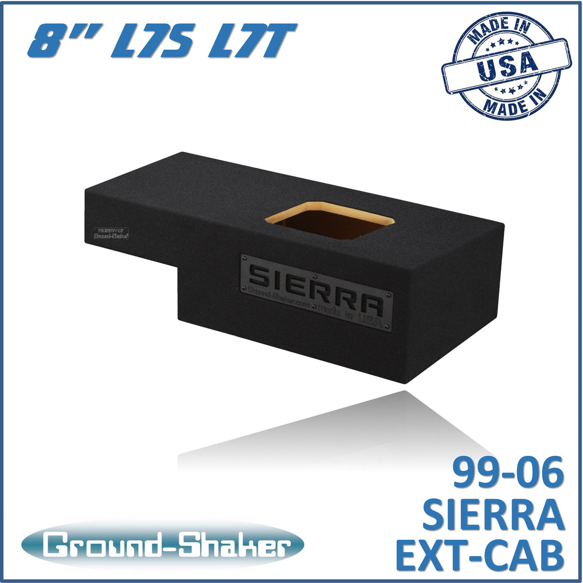 Ground Shaker GS-NGMKK18B subwoofer enclosure for Fits 99–06 GMC Sierra Extended Cab