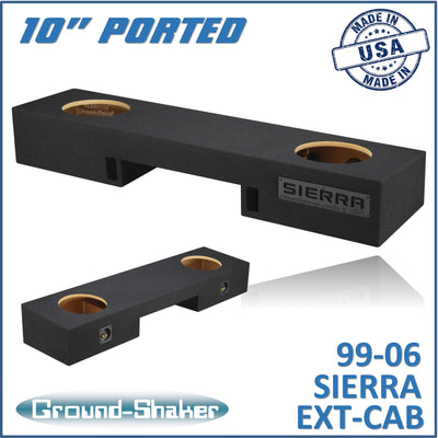 Ground Shaker GS-NGMP210B subwoofer enclosure for Fits 99–06 GMC Sierra Extended Cab