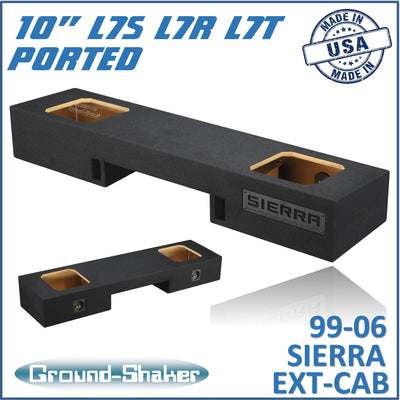 Ground Shaker GS-NGMPK210B subwoofer enclosure for Fits 99–06 GMC Sierra Extended Cab