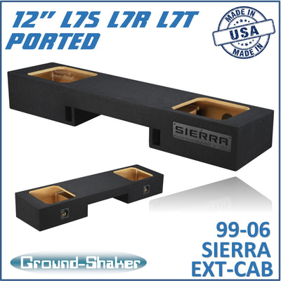 Ground Shaker GS-NGMPK212B subwoofer enclosure for Fits 99–06 GMC Sierra Extended Cab