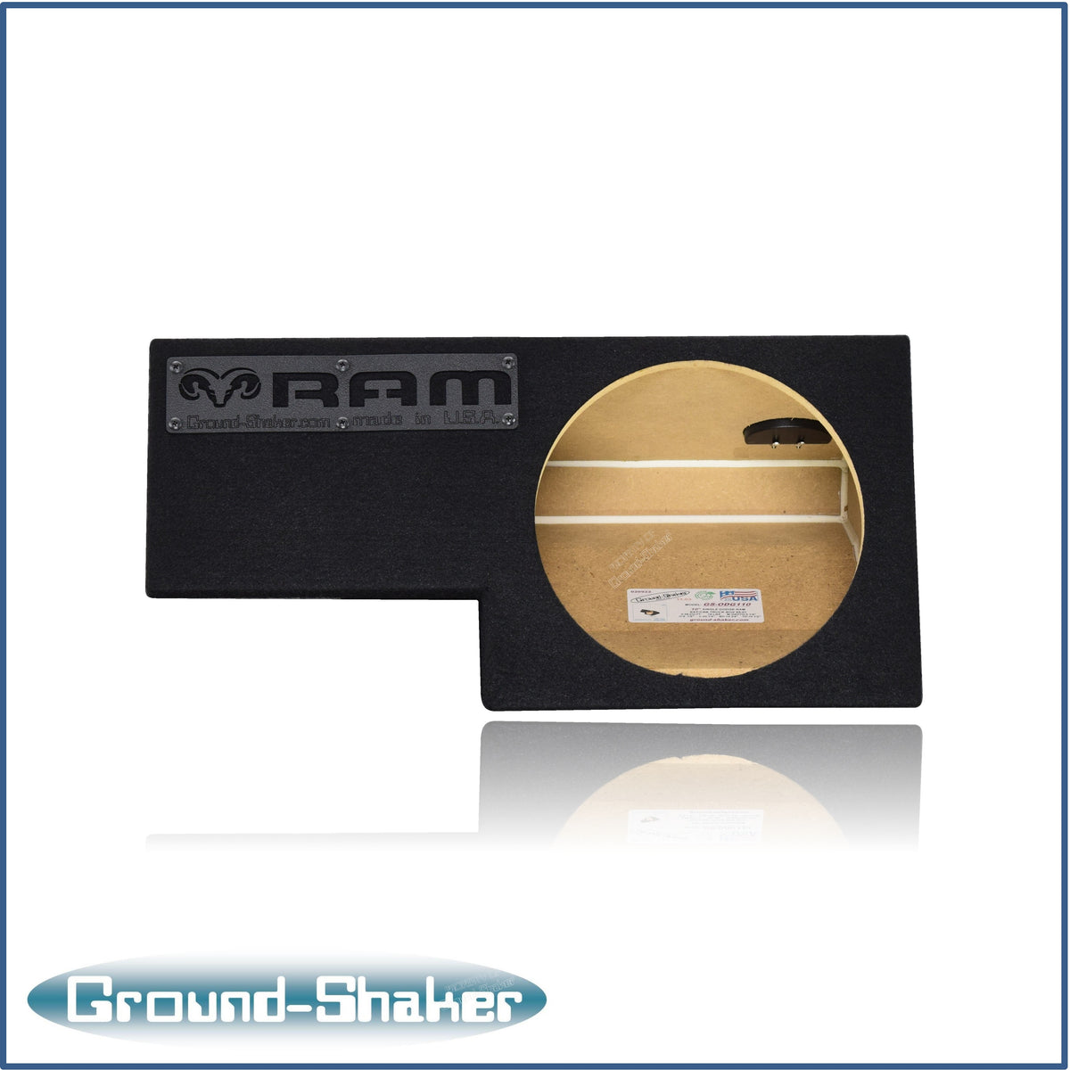 Ground Shaker GS-ODG110B subwoofer enclosure for Fits 94–01 Dodge Ram Quad Cab