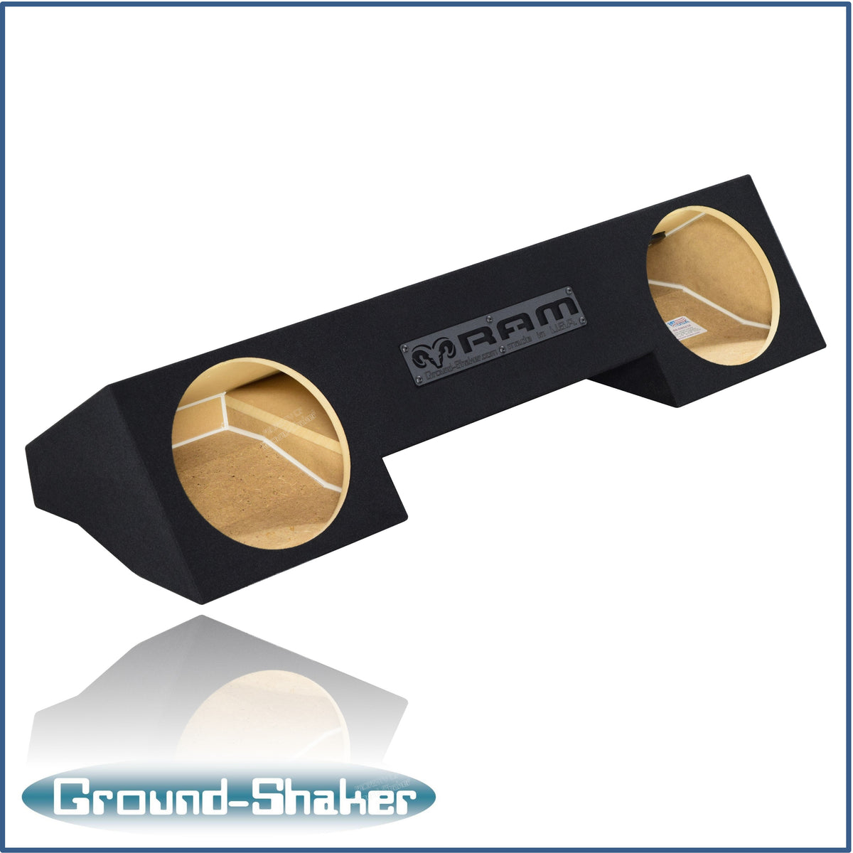 Ground Shaker GS-ODG210B subwoofer enclosure for Fits 94–01 Dodge Ram Quad Cab
