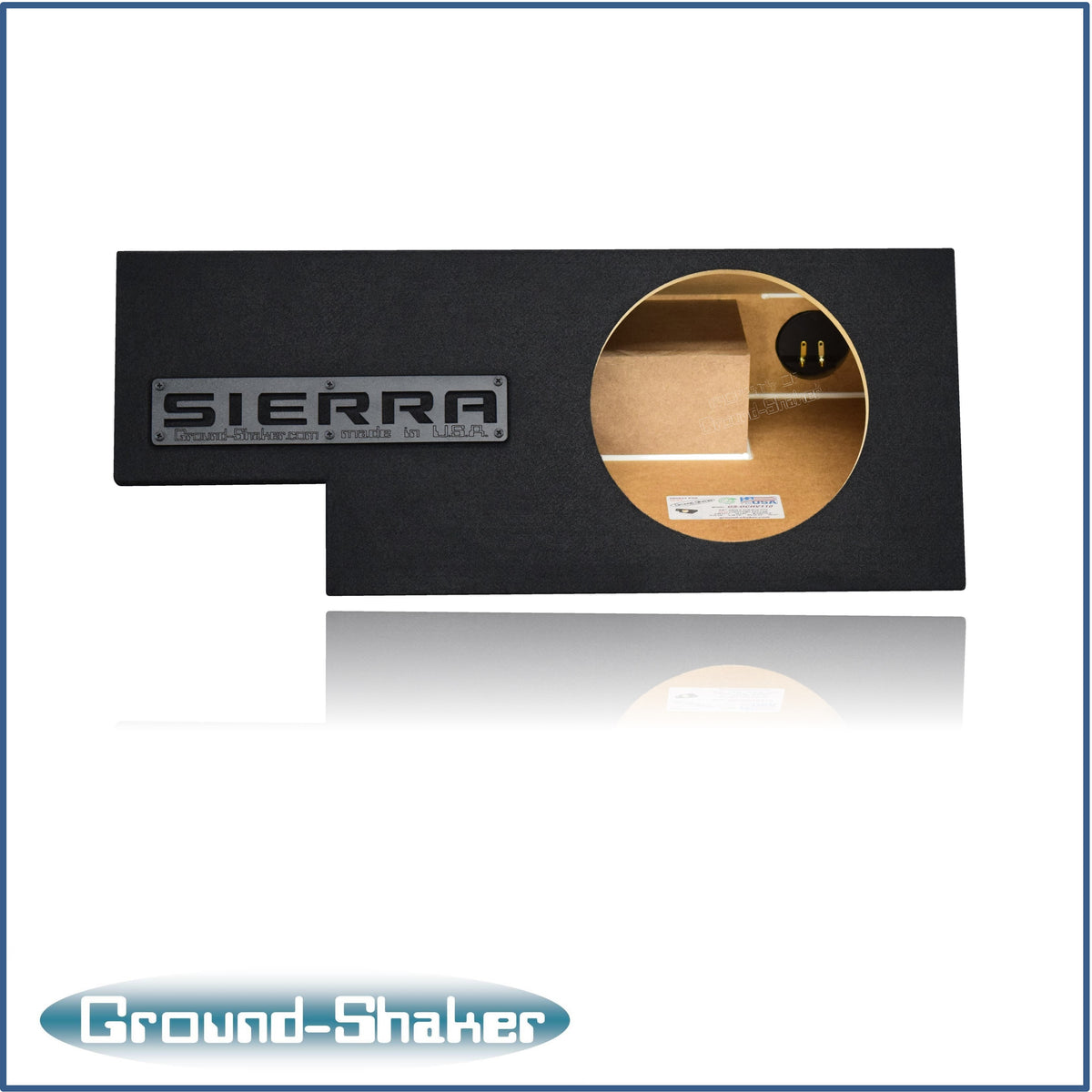 Ground Shaker GS-OGM110B subwoofer enclosure for Fits 88–98 GMC Sierra Extended Cab