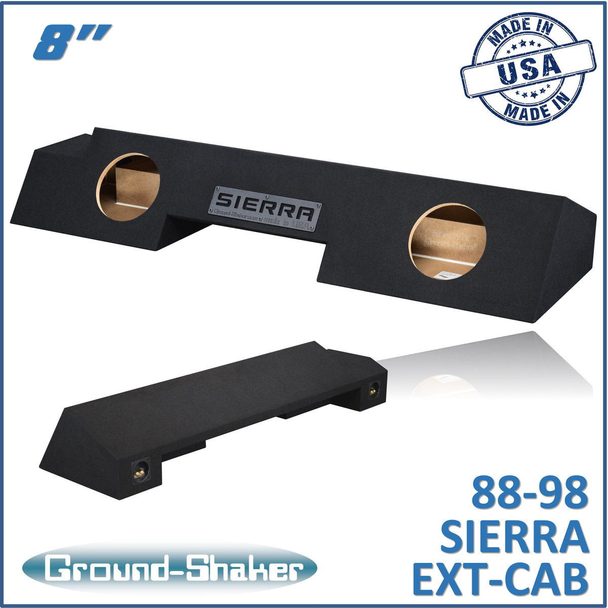 Ground Shaker GS-OGM28B subwoofer enclosure for Fits 88–98 GMC Sierra Extended Cab