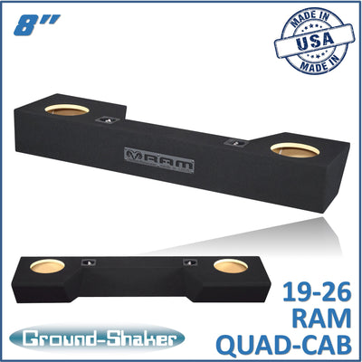 Ground Shaker GS-QDG28B subwoofer enclosure for Fits 19–26 Dodge Ram Quad Cab