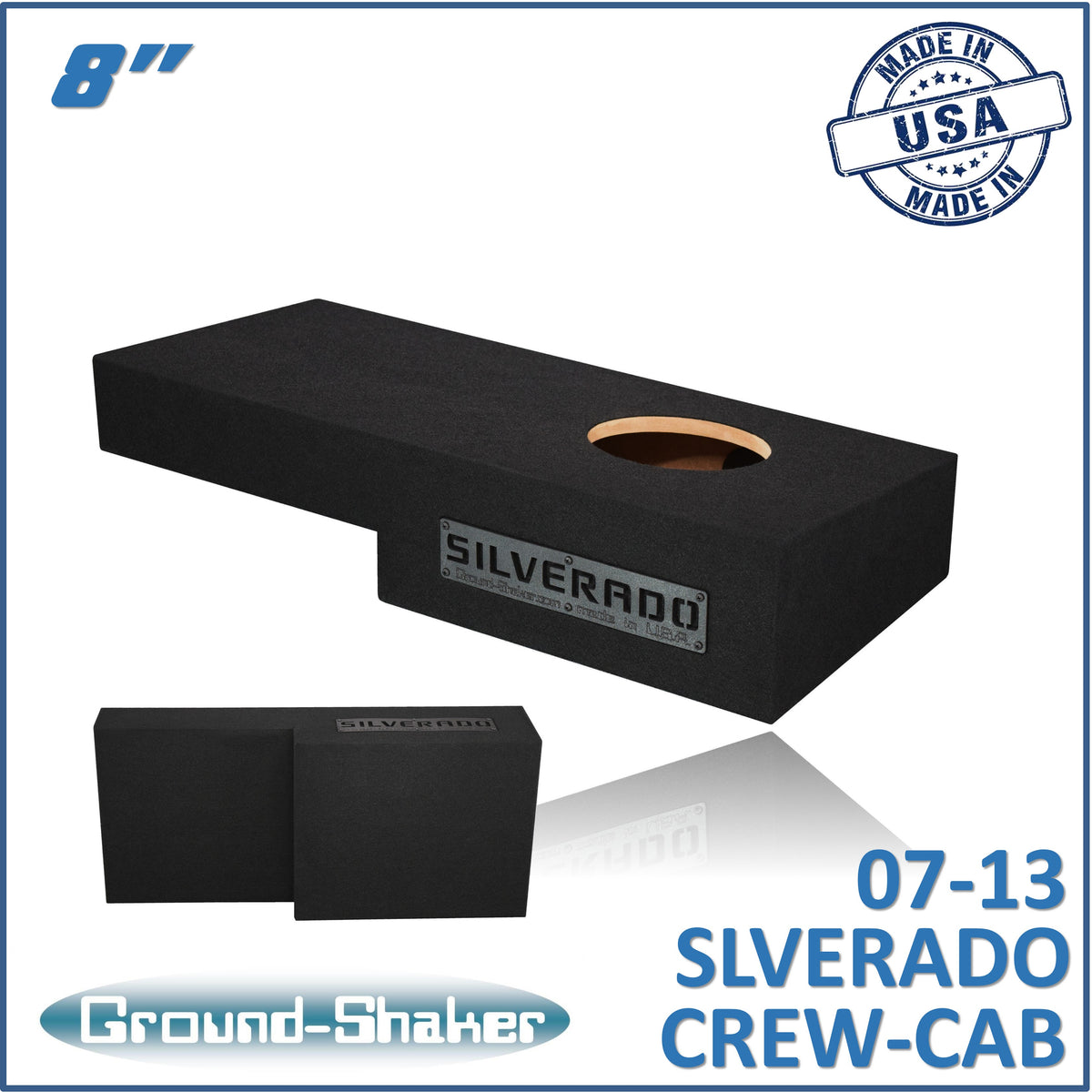 GS-RCHV18B subwoofer enclosure for Fits 07–13 Chevy Silverado Crew Cab