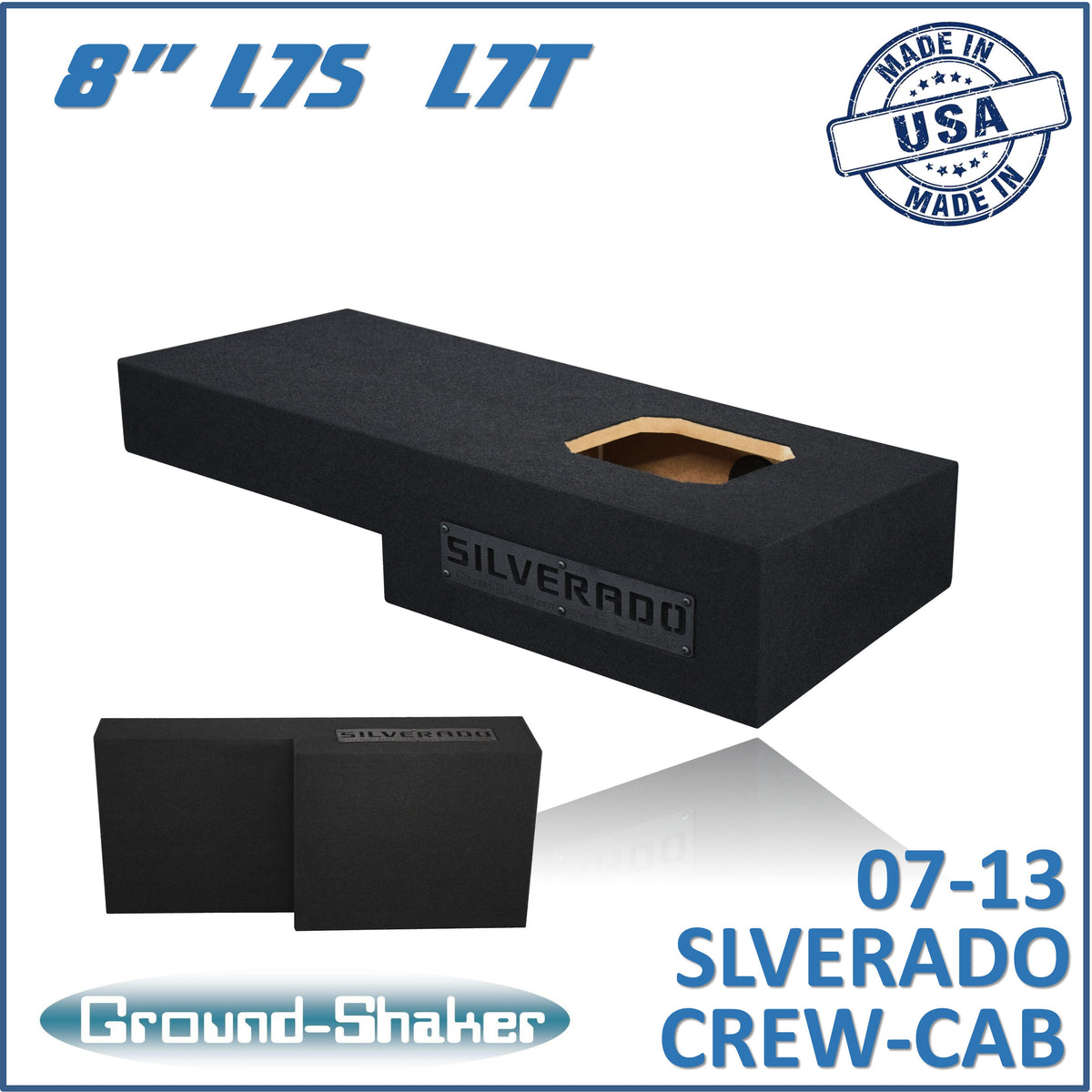 GS-RCHVKK18B subwoofer enclosure for Fits 07–13 Chevy Silverado Crew Cab