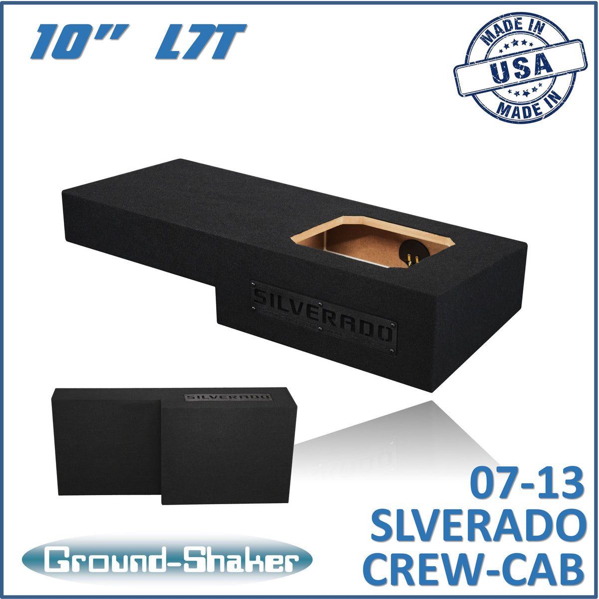 GS-RCHVL7T110B subwoofer enclosure for Fits 07–13 Chevy Silverado Crew Cab